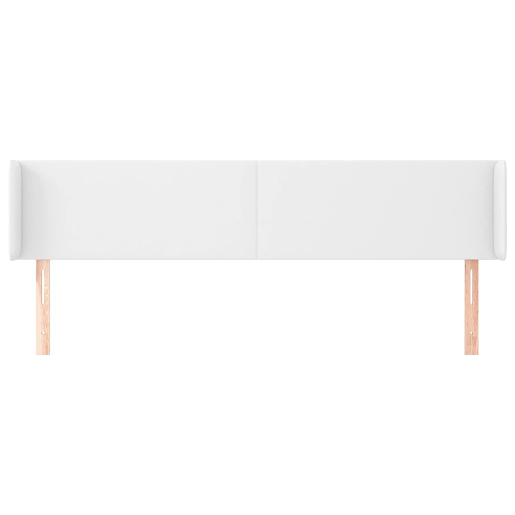 Testiera ad Orecchio-Testata con Orecchie Bianca 163x16x78/88 cm in Similpelle 872861