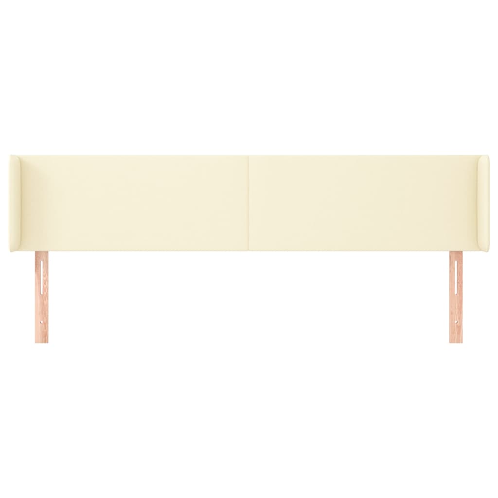 Testiera ad Orecchio-Testata con Orecchie Crema 163x16x78/88 cm in Similpelle