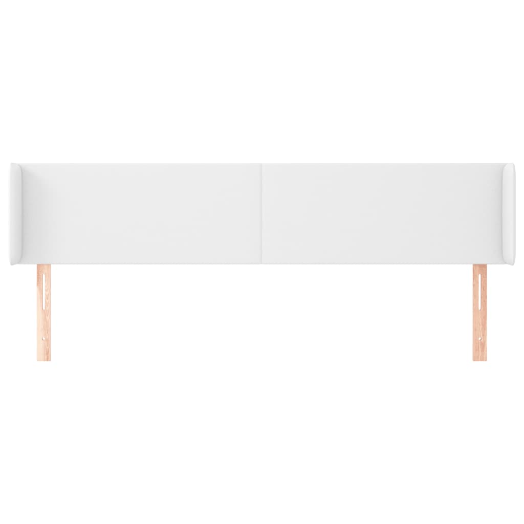 Testiera ad Orecchio Bianca 183x16x78/88 cm in Similpelle 3118591