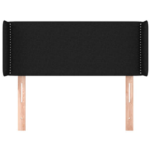 Testiera ad Orecchio Nera 83x16x78/88 cm in Tessuto 3118604