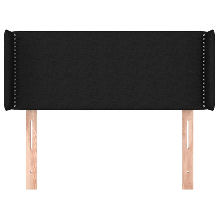 Testiera ad Orecchio Nera 83x16x78/88 cm in Tessuto 3118604