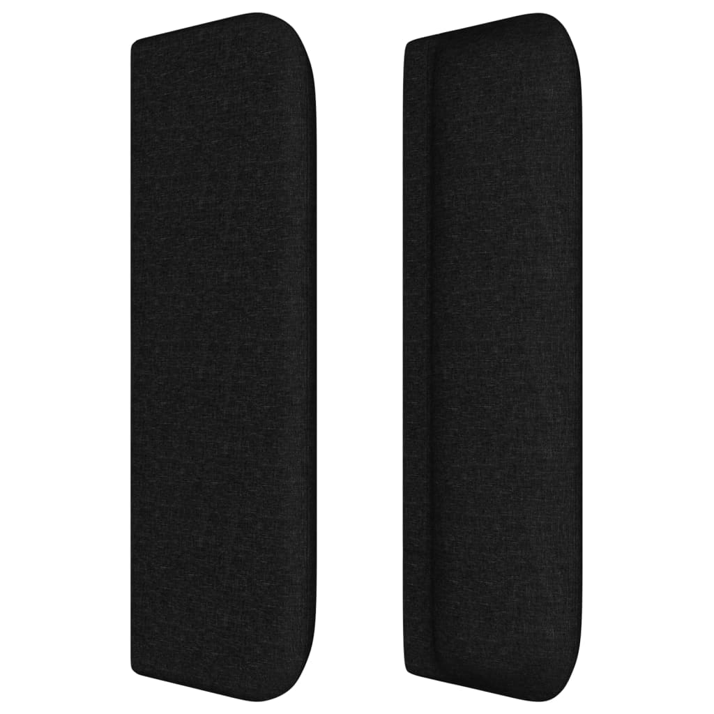 Testiera ad Orecchio Nera 83x16x78/88 cm in Tessuto 3118604