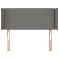Testiera ad Orecchio-Testata con Orecchie Grigio Scuro 93x16x78/88 cm in Tessuto 143075