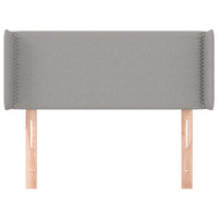 Testiera ad Orecchio-Testata con Orecchie Grigio Chiaro 103x16x78/88 cm in Tessuto 838973