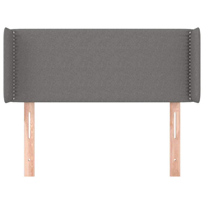 Testiera ad Orecchio Grigio Scuro 103x16x78/88 cm in Tessuto 3118619