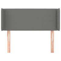 Testiera ad Orecchio-Testata con Orecchie Grigio Scuro 103x16x78/88 cm in Tessuto 142606