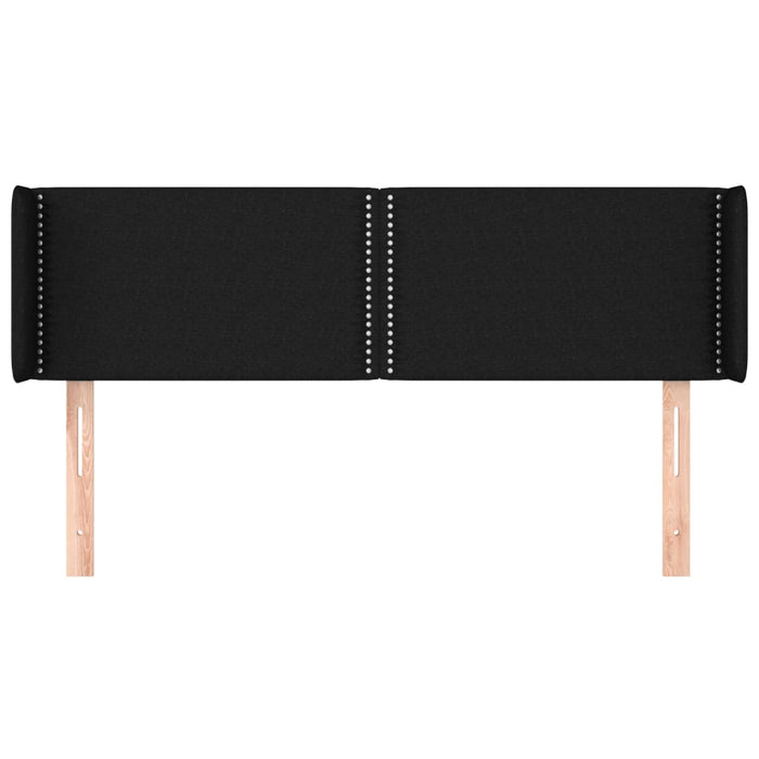 Testiera ad Orecchio Nera 147x16x78/88 cm in Tessuto 3118628