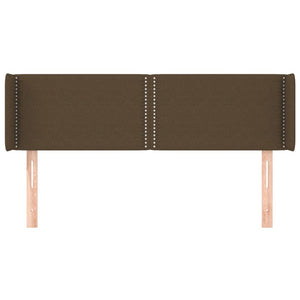 Testiera ad Orecchio Marrone Scuro 147x16x78/88 cm in Tessuto 3118629