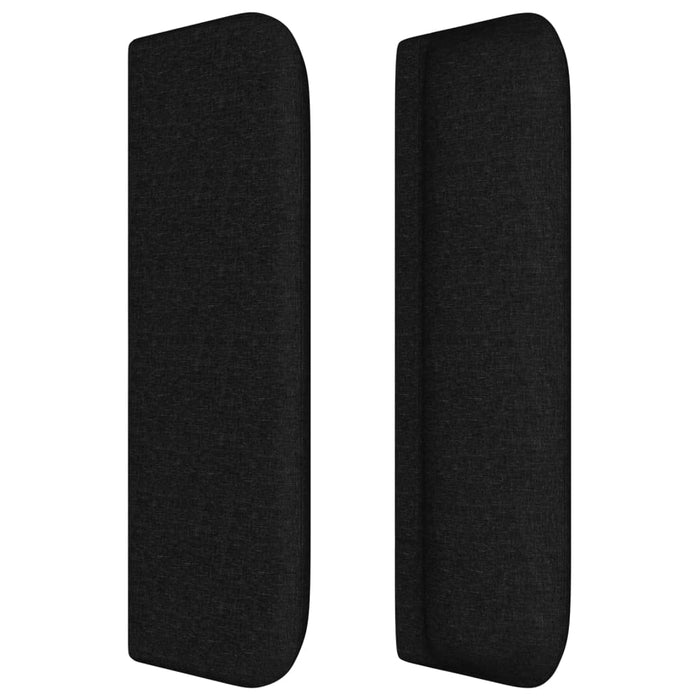 Testiera ad Orecchio Nera 183x16x78/88 cm in Tessuto 3118644