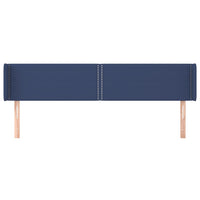 Testiera ad Orecchio-Testata con Orecchie Blu 203x16x78/88cm in Tessuto 579409