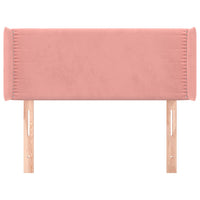 Testiera ad Orecchio Nera 93x16x78/88 cm in Velluto 3118669