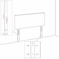 Testiera ad Orecchio-Testata con Orecchie Verde Scuro 203x16x78/88 cm in Velluto 176988