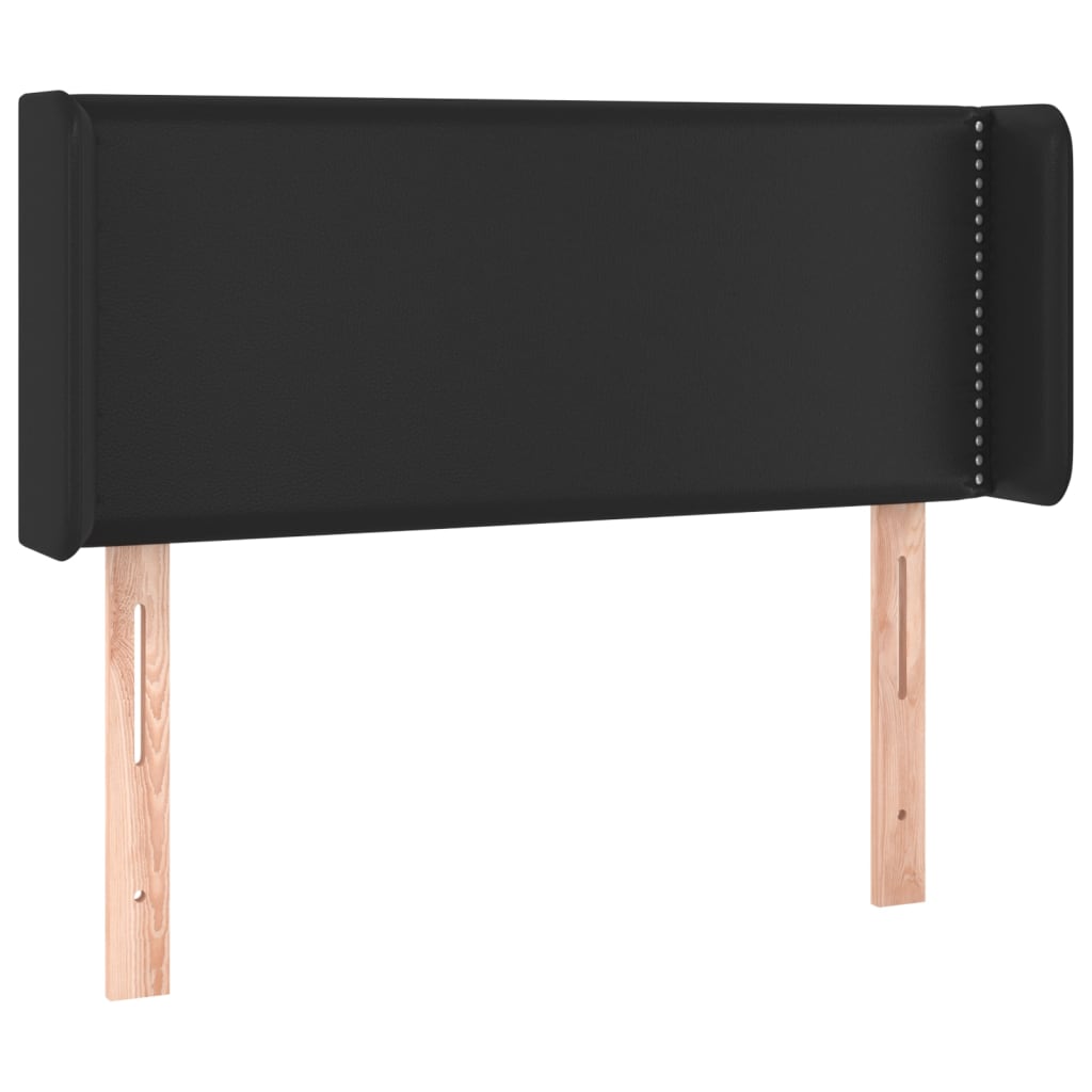 Testiera ad Orecchio Nera 93x16x78/88 cm in Similpelle 3118706