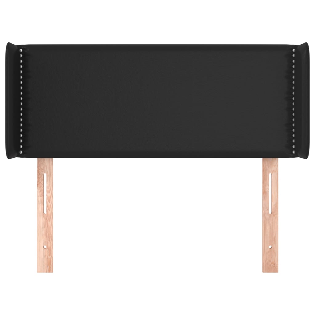 Testiera ad Orecchio Nera 93x16x78/88 cm in Similpelle 3118706