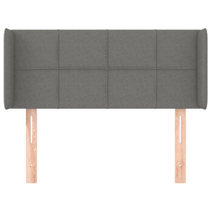 Testiera ad Orecchio-Testata con Orecchie Grigio Scuro 83x16x78/88 cm in Tessuto 395637