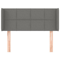 Testiera ad Orecchio-Testata con Orecchie Grigio Scuro 103x16x78/88 cm in Tessuto 210141