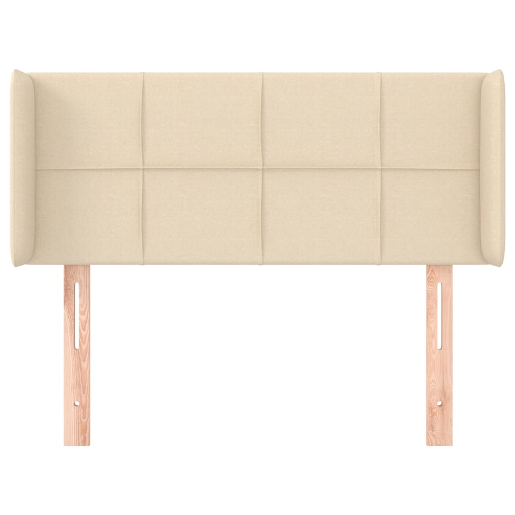 Testiera ad Orecchio Crema 103x16x78/88 cm in Tessuto 3118763