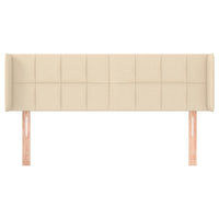 Testiera ad Orecchio-Testata con Orecchie Crema 147x16x78/88 cm in Tessuto 459172