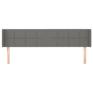 Testiera ad Orecchio Grigio Scuro 183x16x78/88 cm in Tessuto 3118783