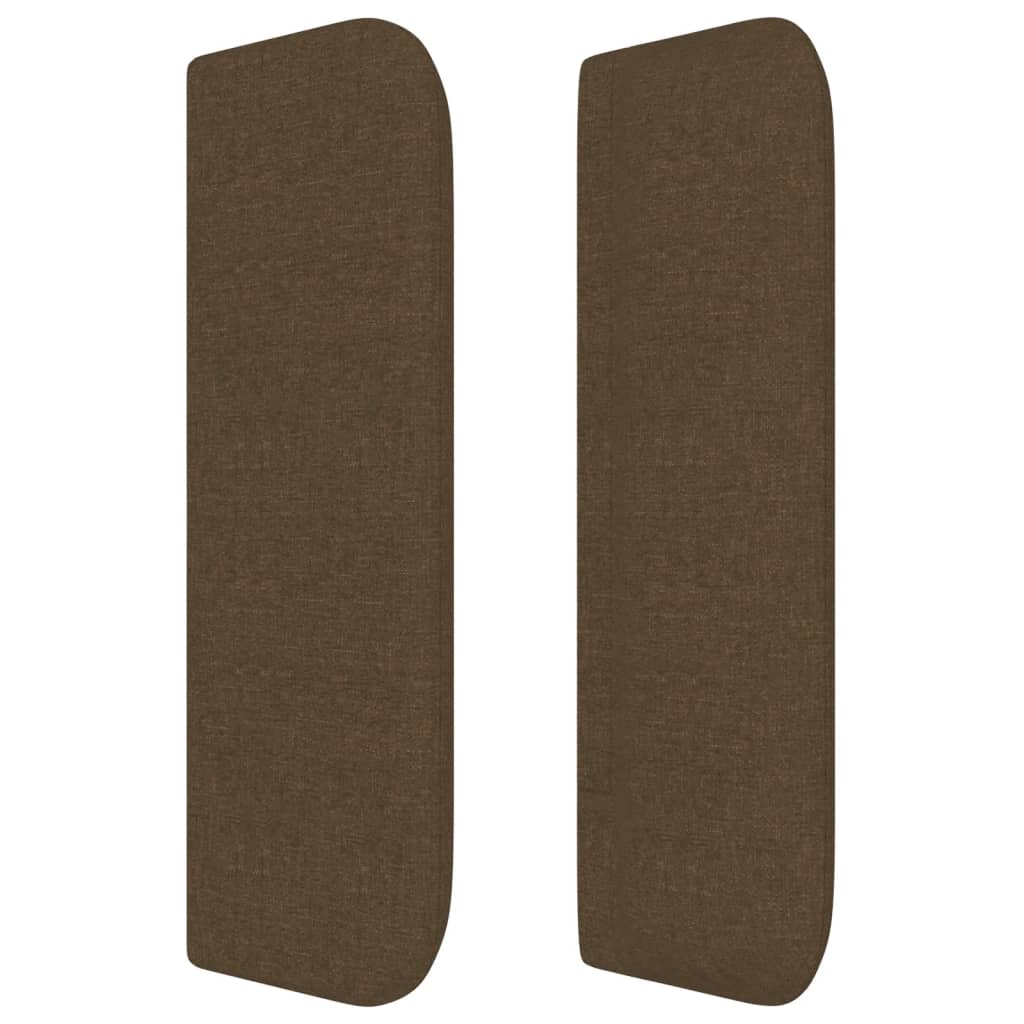 Testiera ad Orecchio Marrone Scuro 183x16x78/88 cm in Tessuto 3118785