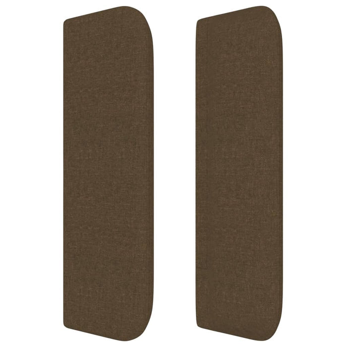 Testiera ad Orecchio Marrone Scuro 183x16x78/88 cm in Tessuto 3118785