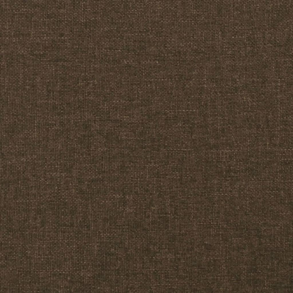 Testiera ad Orecchio-Testata con Orecchie Marrone Scuro 183x16x78/88 cm in Tessuto 740927