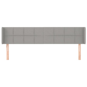 Testiera ad Orecchio Grigio Chiaro 203x16x78/88 cm in Tessuto 3118790