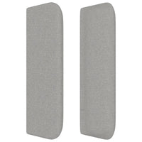 Testiera ad Orecchio Grigio Chiaro 203x16x78/88 cm in Tessuto 3118790