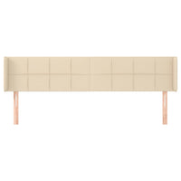 Testiera ad Orecchio-Testata con Orecchie Crema 203x16x78/88 cm in Tessuto 892667