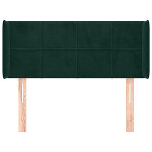 Testiera ad Orecchio-Testata con Orecchie Verde Scuro 83x16x78/88 cm in Velluto 112968