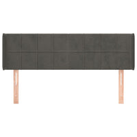 Testiera ad Orecchio Grigio Scuro 147x16x78/88 cm in Velluto 3118817