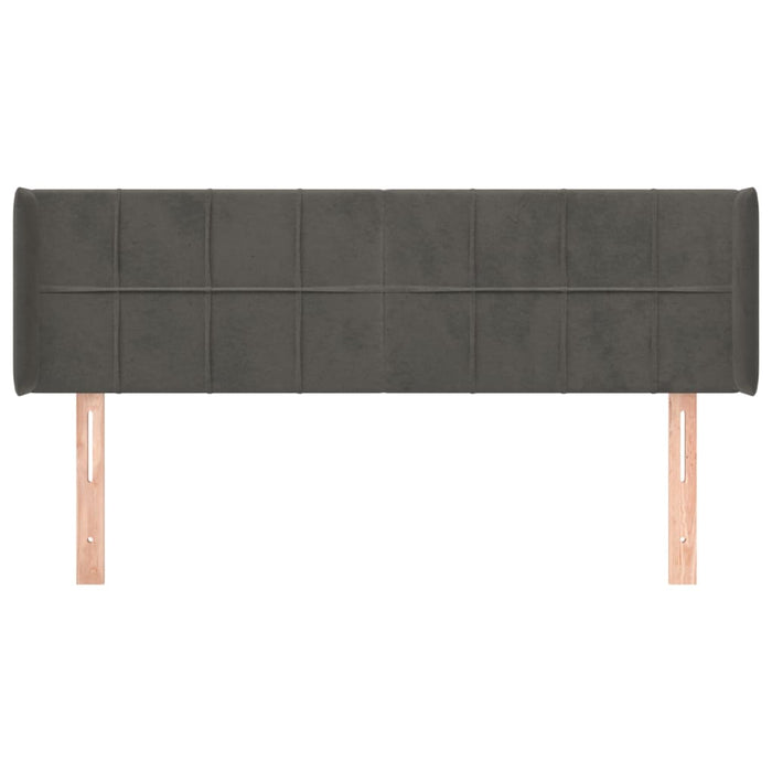 Testiera ad Orecchio Grigio Scuro 147x16x78/88 cm in Velluto 3118817