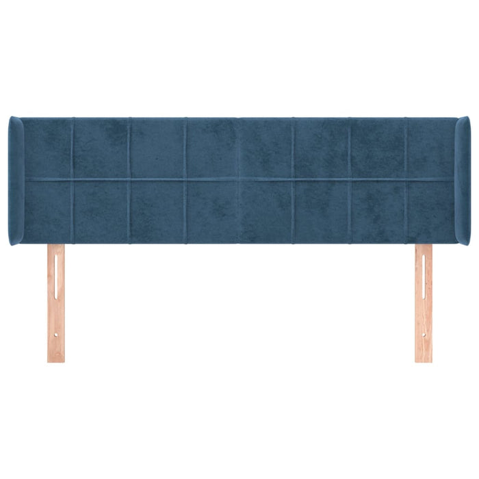 Testiera ad Orecchio Blu Scuro 147x16x78/88 cm in Velluto 3118820