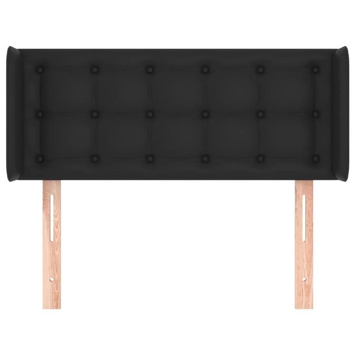 Testiera ad Orecchio-Testata con Orecchie Nera 103x16x78/88 cm in Similpelle 548977