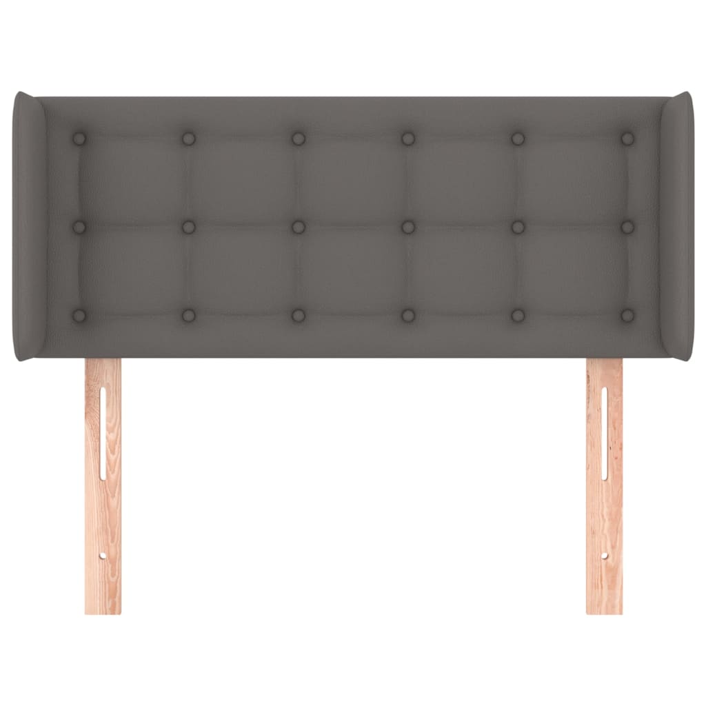 Testiera ad Orecchio-Testata con Orecchie Grigio 103x16x78/88 cm in Similpelle 320776