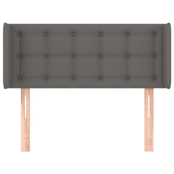 Testiera ad Orecchio-Testata con Orecchie Grigio 103x16x78/88 cm in Similpelle 320776