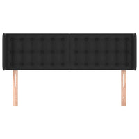 Testiera ad Orecchio Nera 147x16x78/88 cm in Similpelle 3118858