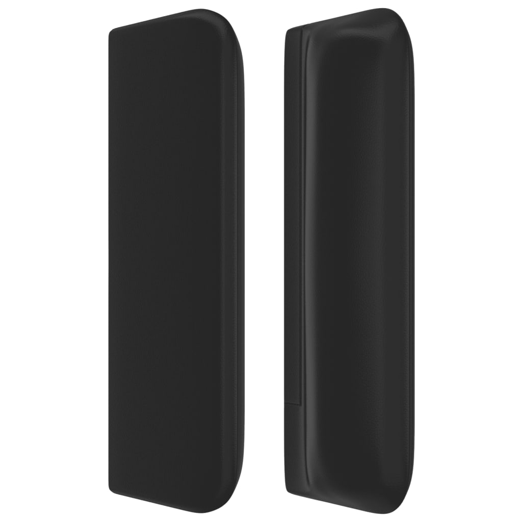 Testiera ad Orecchio Nera 147x16x78/88 cm in Similpelle