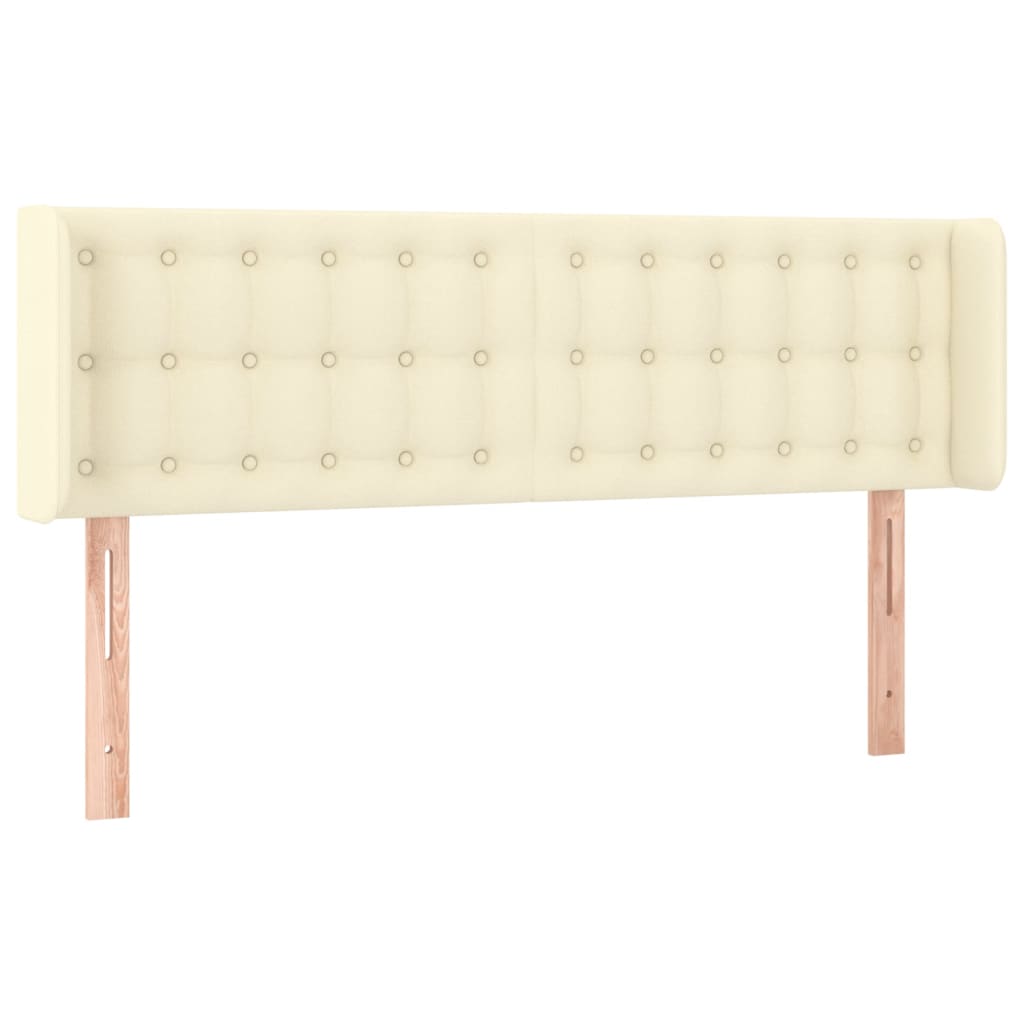 Testiera ad Orecchio-Testata con Orecchie Crema 147x16x78/88 cm in Similpelle 358047