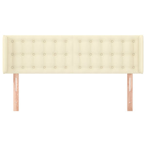 Testiera ad Orecchio-Testata con Orecchie Crema 147x16x78/88 cm in Similpelle 358047