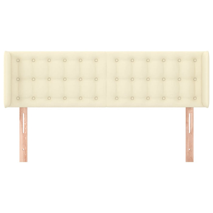 Testiera ad Orecchio-Testata con Orecchie Crema 147x16x78/88 cm in Similpelle 358047