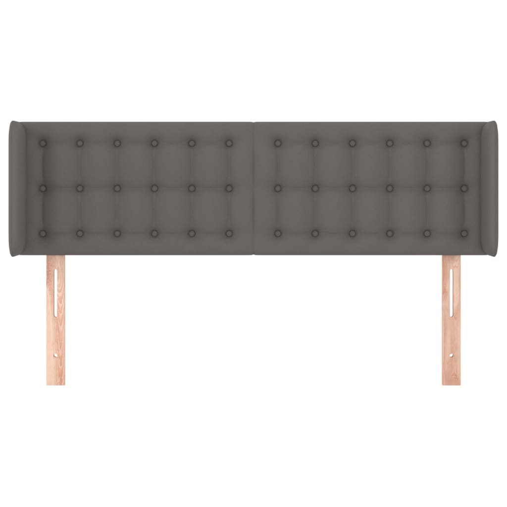 Testiera ad Orecchio Grigio 147x16x78/88 cm in Similpelle 3118862