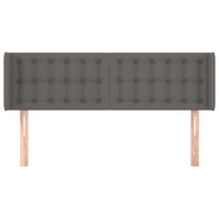 Testiera ad Orecchio Grigio 147x16x78/88 cm in Similpelle 3118862