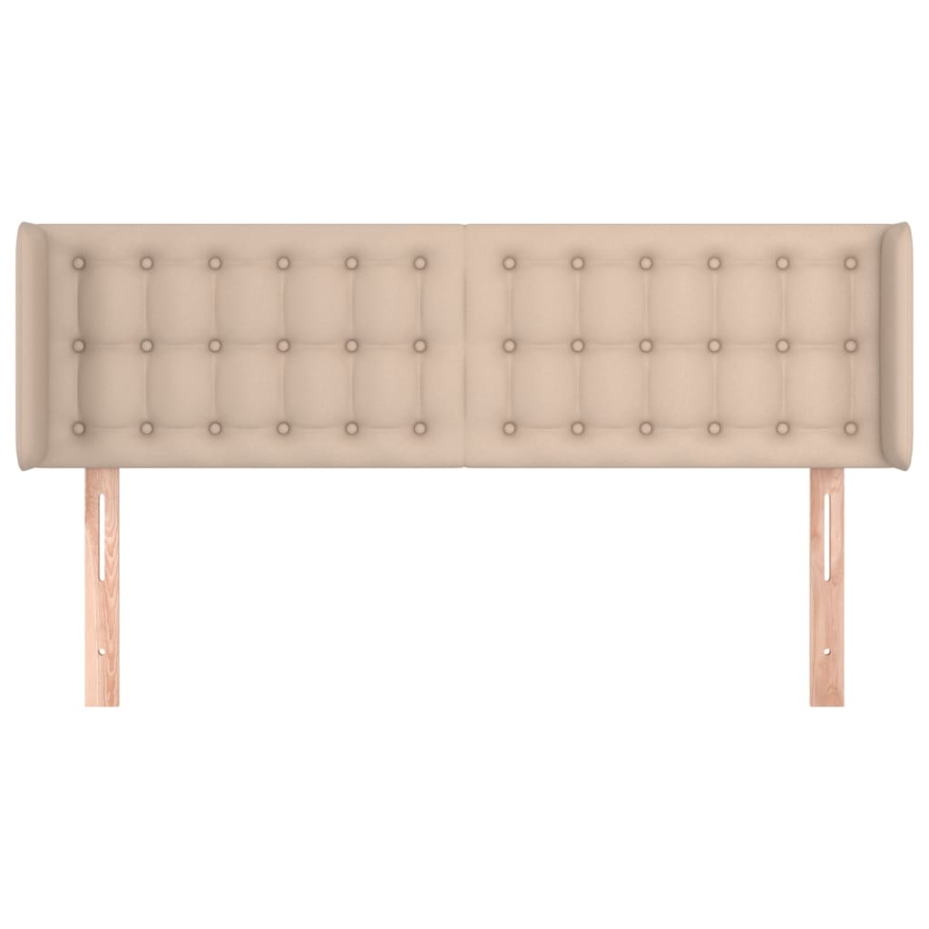 Testiera ad Orecchio-Testata con Orecchie Cappuccino 147x16x78/88 cm in Similpelle