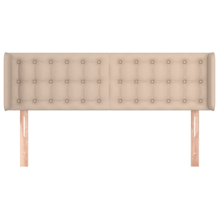 Testiera ad Orecchio-Testata con Orecchie Cappuccino 147x16x78/88 cm in Similpelle