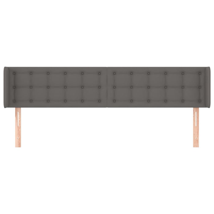 Testiera ad Orecchio-Testata con Orecchie Grigio 163x16x78/88 cm in Similpelle 213117