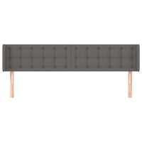 Testiera ad Orecchio Grigia 183x16x78/88 cm in Similpelle 3118874