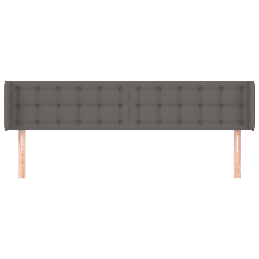 Testiera ad Orecchio-Testata con Orecchie Grigio 203x16x78/88 cm in Similpelle 561323