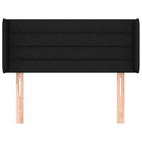 Testiera ad Orecchio Nera 83x16x78/88 cm in Tessuto 3118884