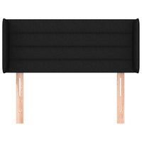 Testiera ad Orecchio Nera 93x16x78/88 cm in Tessuto 3118892